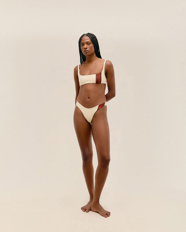 THIDU TOP WHITE SPORT STRIPES