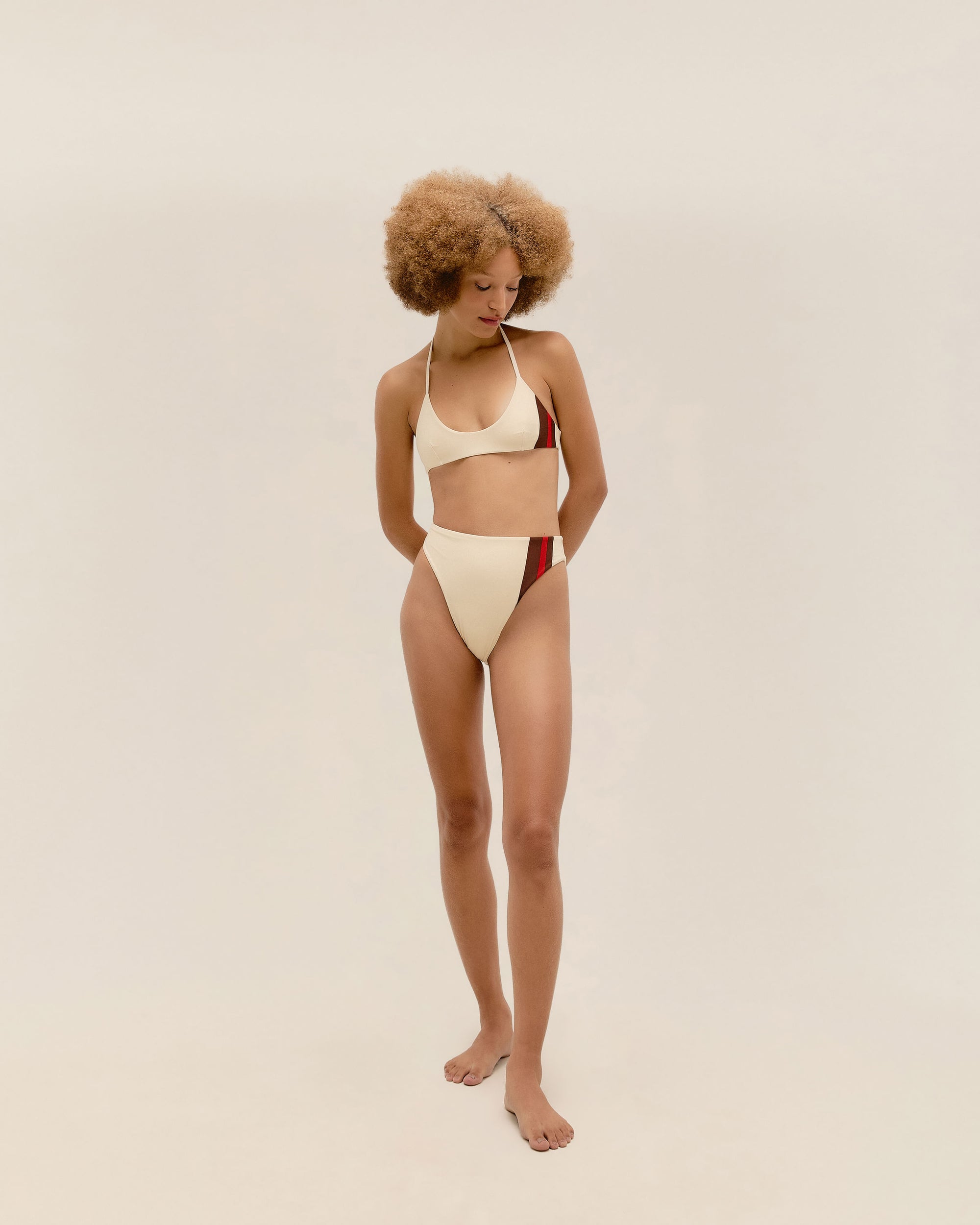DUDA TOP WHITE SPORT STRIPES