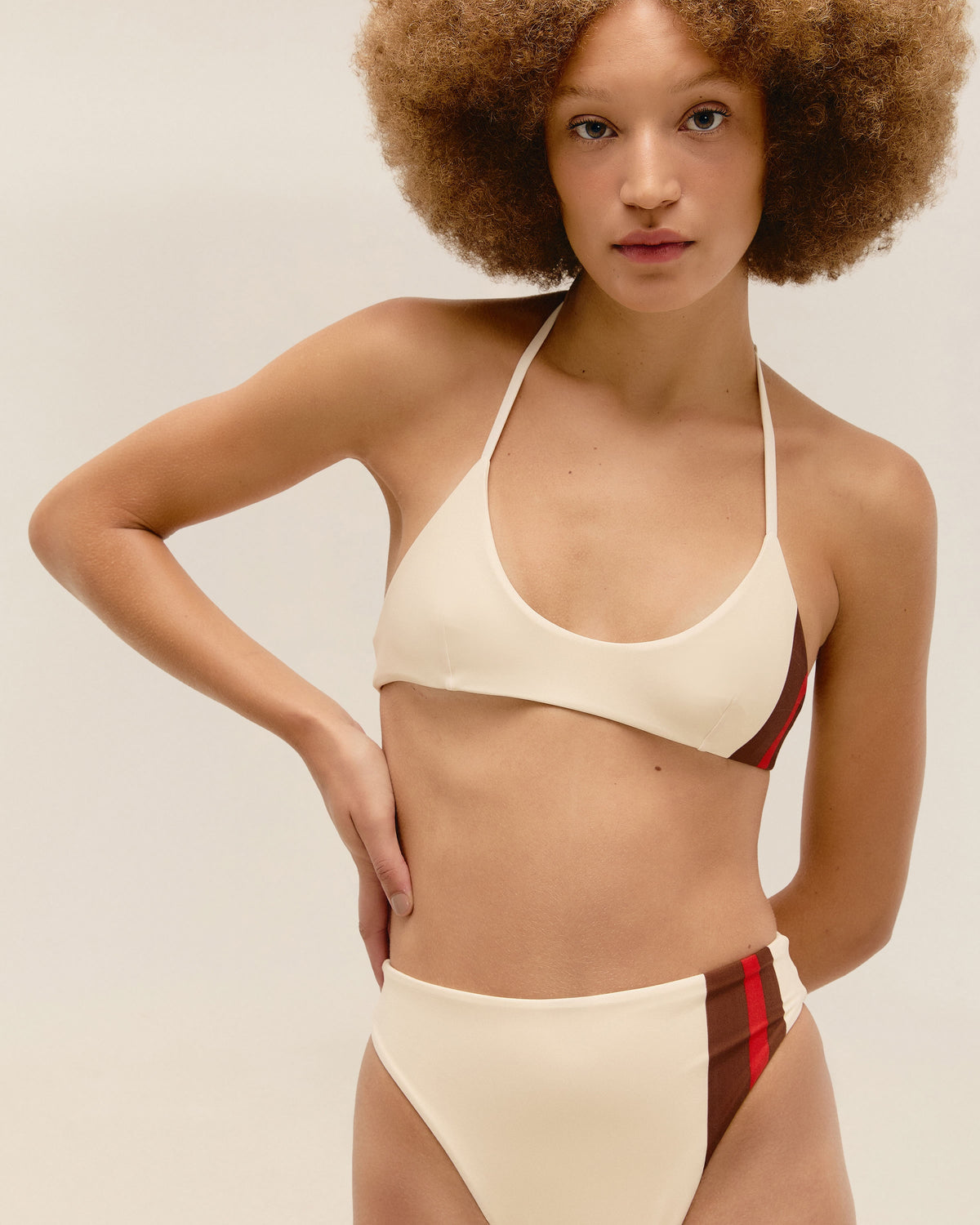 DUDA TOP WHITE SPORT STRIPES