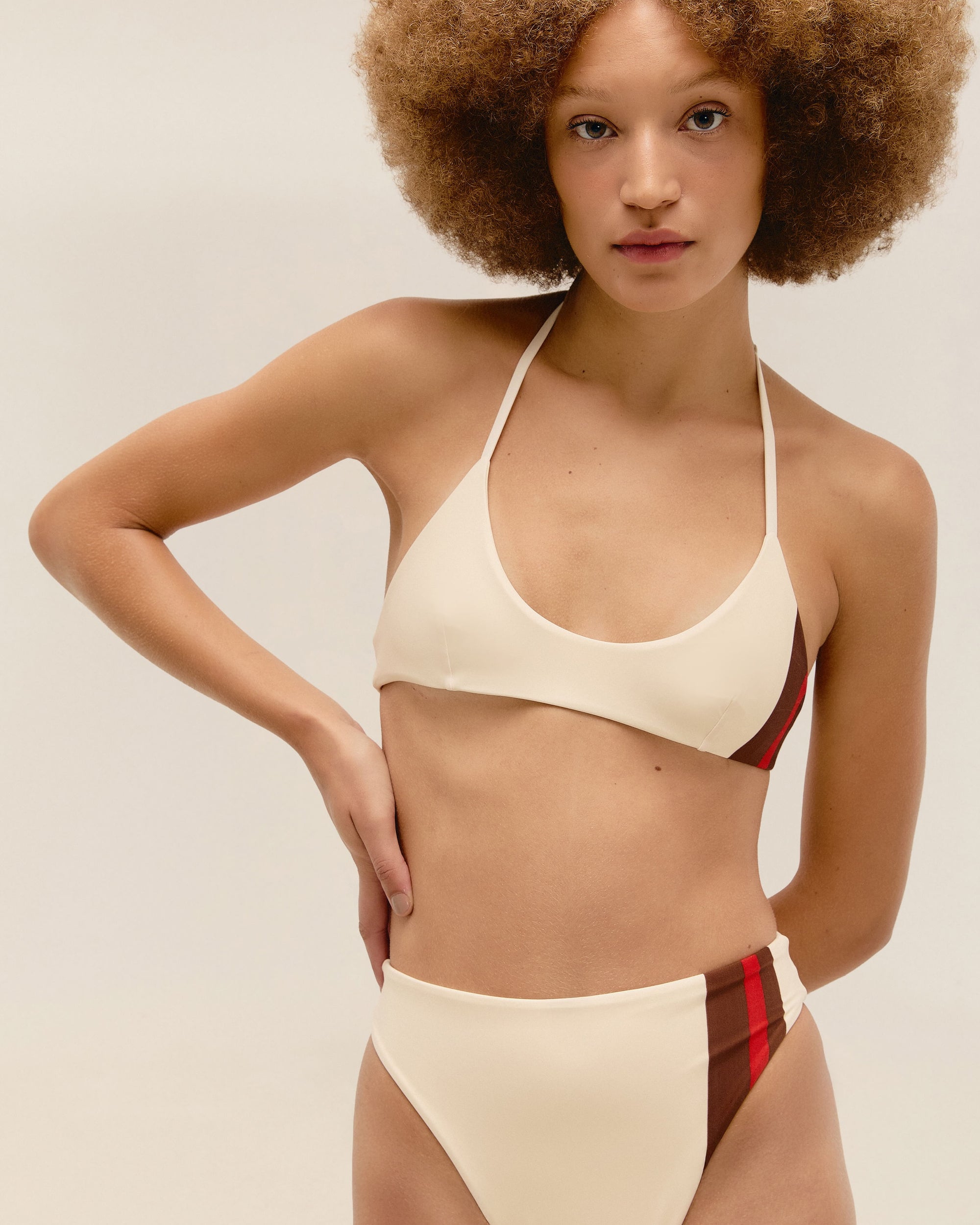 DUDA TOP WHITE SPORT STRIPES