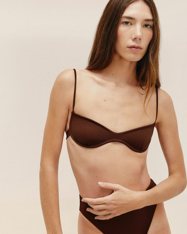 LANA TOP BRAUNA BROWN