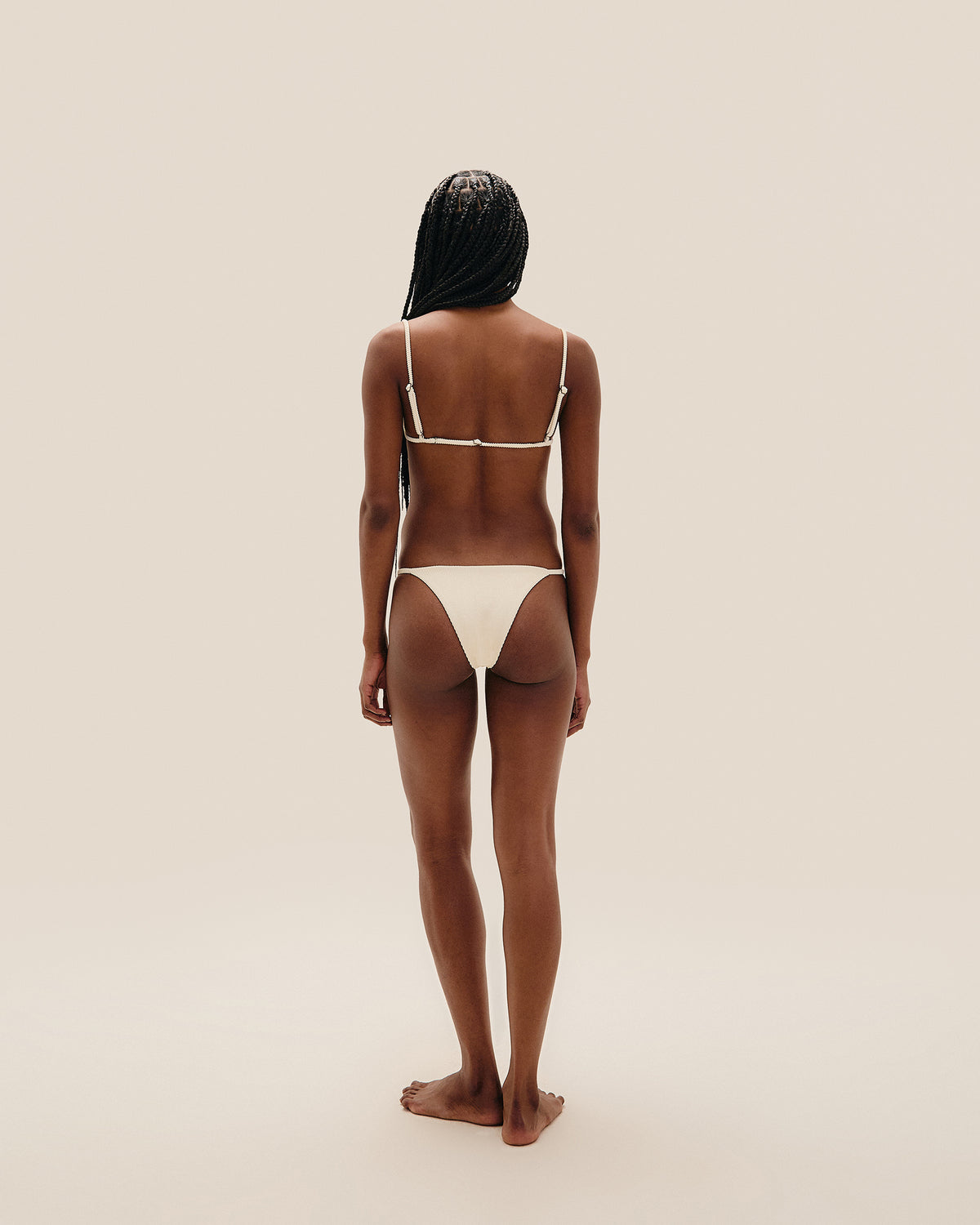 RIBBED VITORIA TOP WHITE CLAY