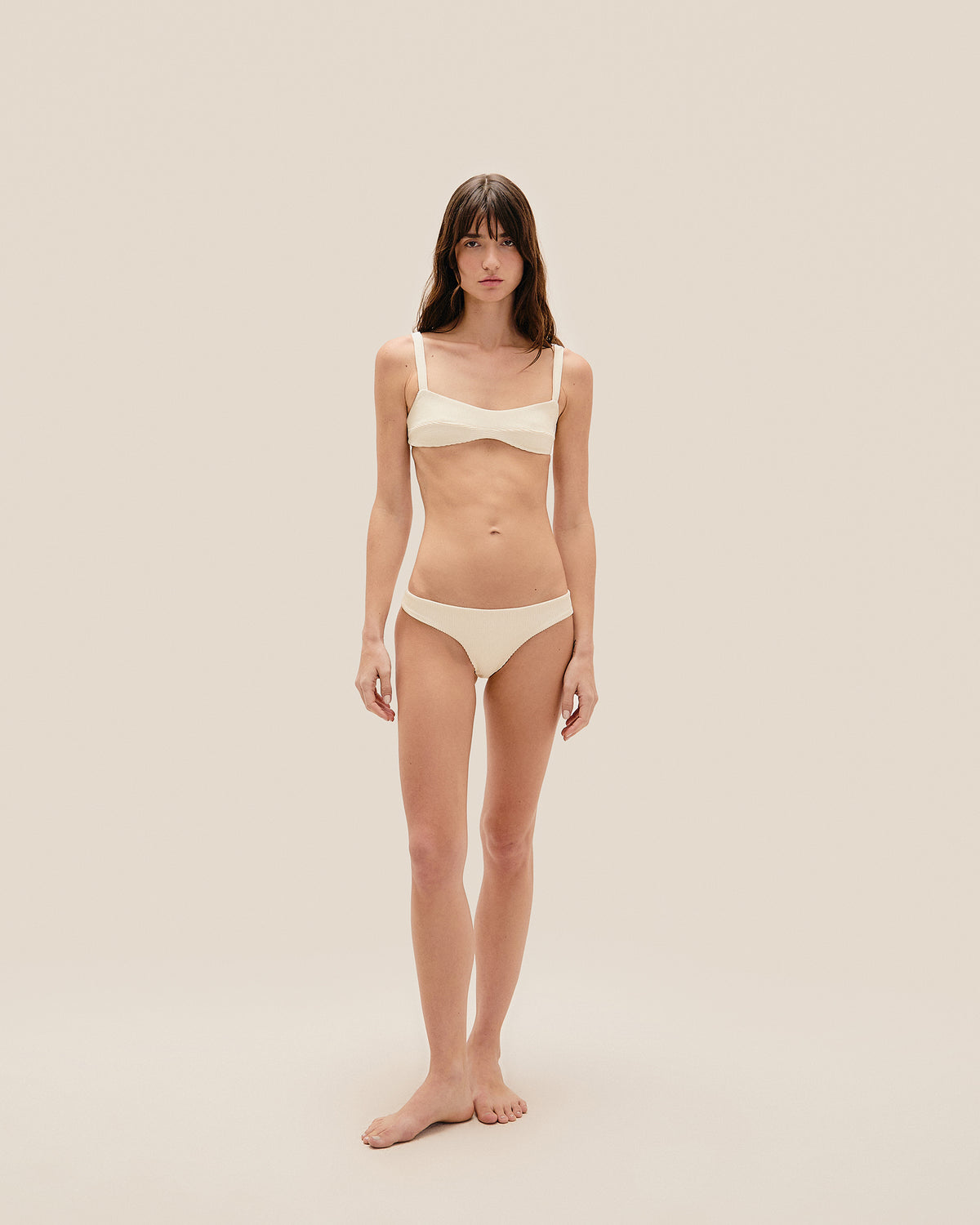 RIBBED LOLA TOP WHITE CLAY