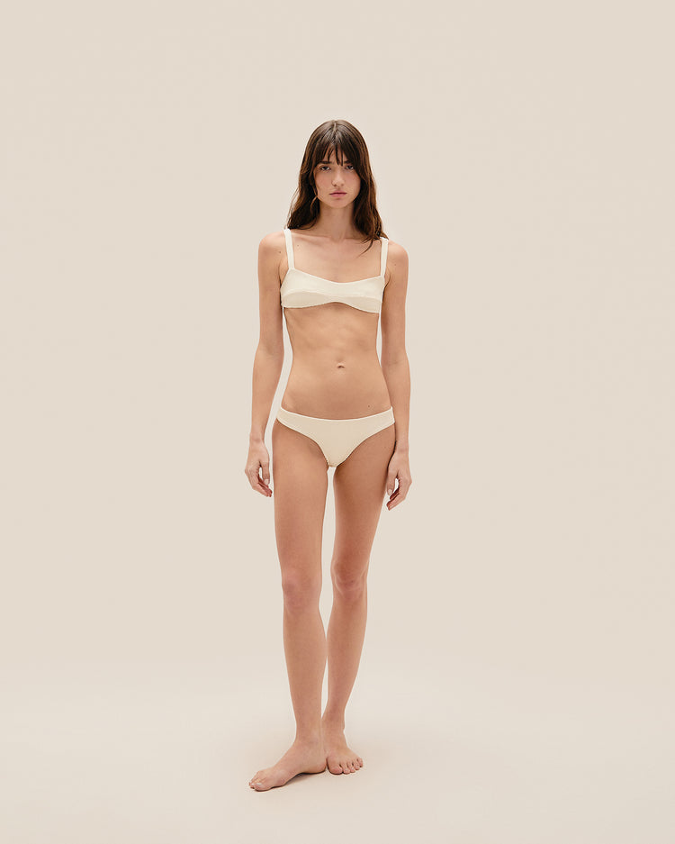 RIBBED LOLA TOP WHITE CLAY