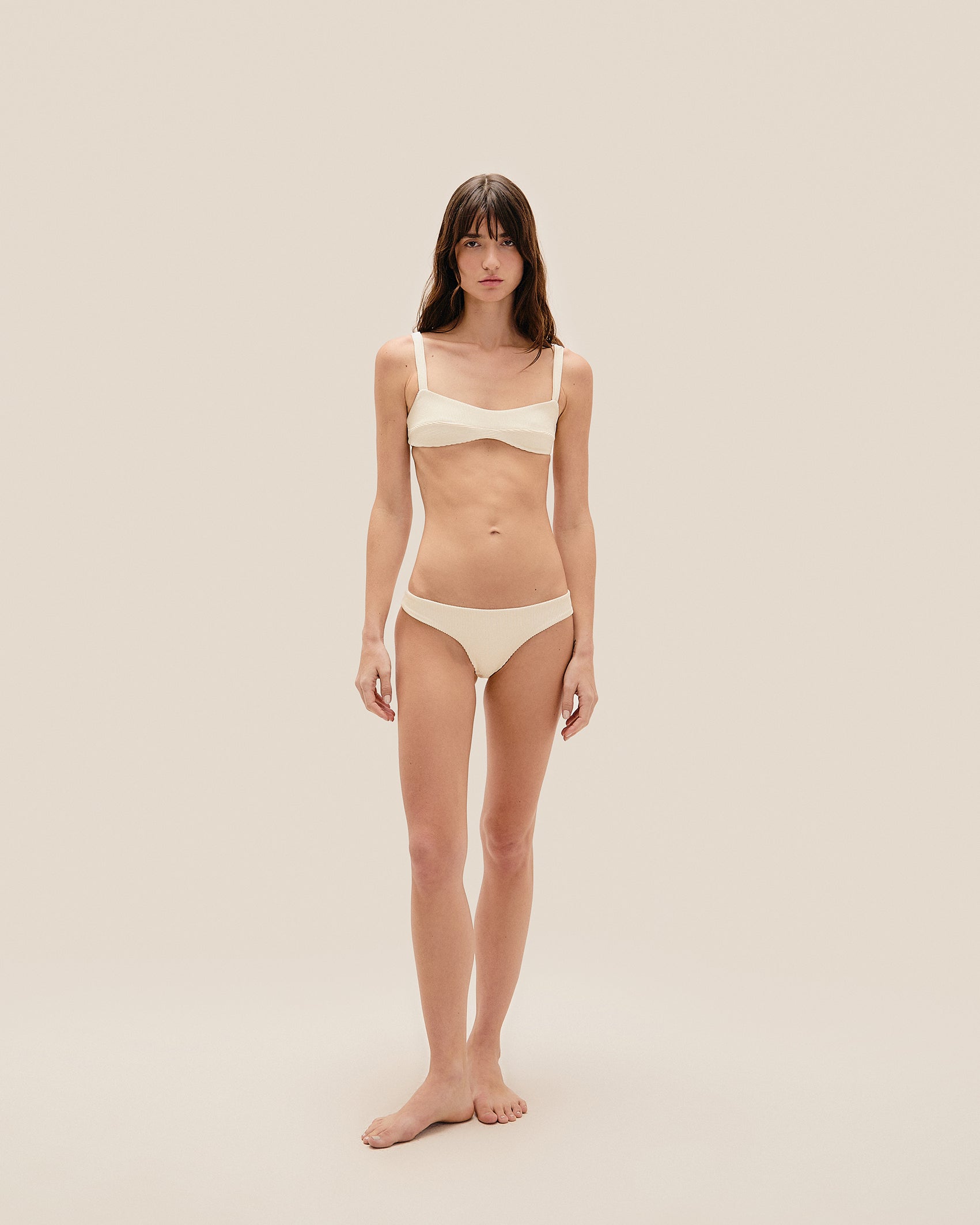 RIBBED LOLA TOP WHITE CLAY
