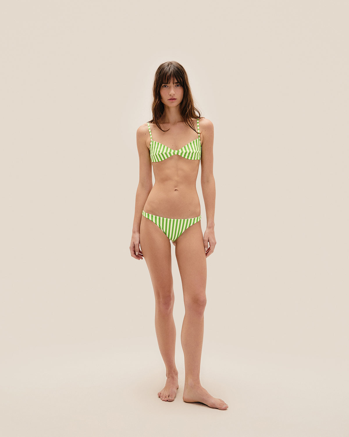 MONICA TOP RAPTURE GREEN STRIPES