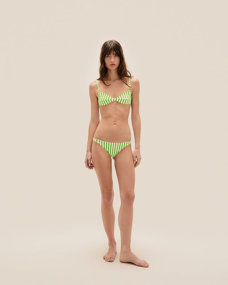 MONICA TOP RAPTURE GREEN STRIPES