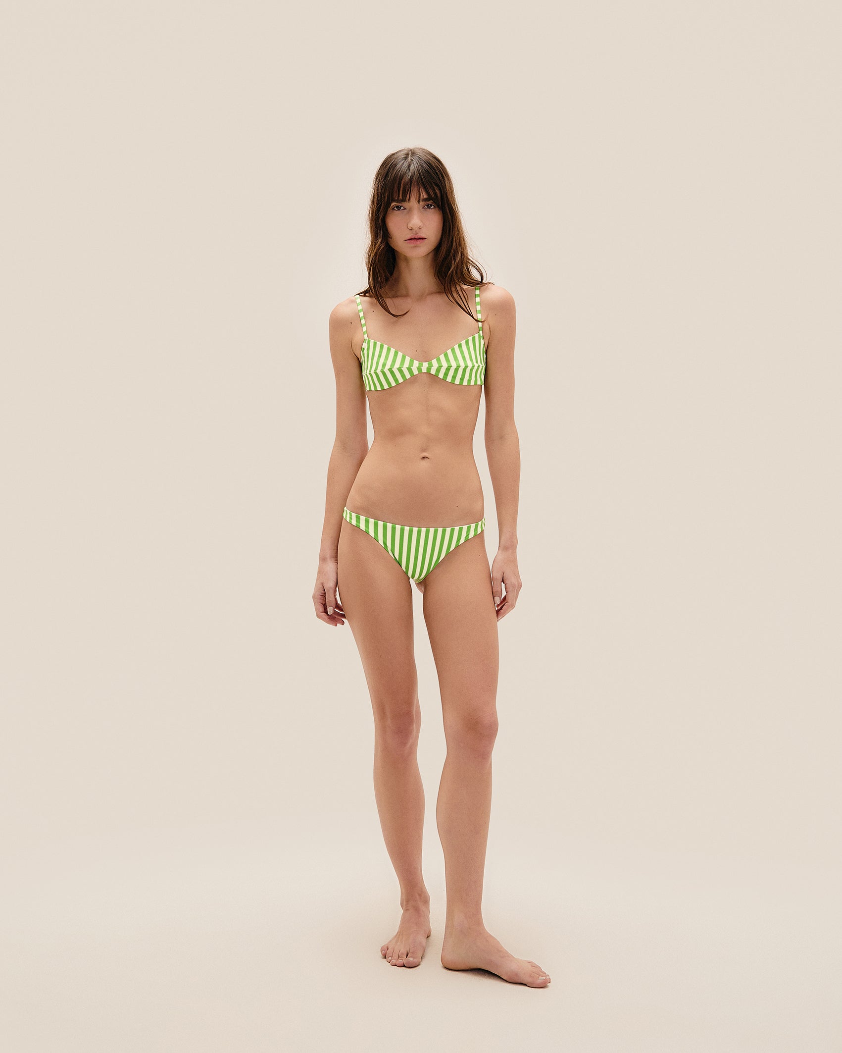 MONICA TOP RAPTURE GREEN STRIPES