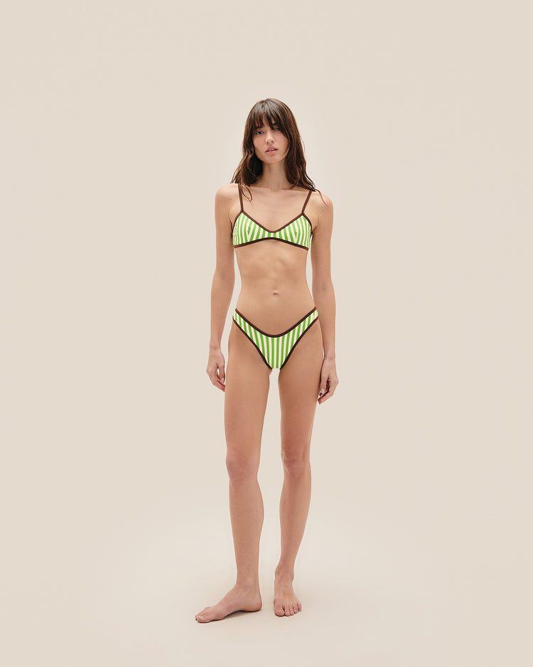 PIPPING CRIS TOP RAPTURE GREEN STRIPES