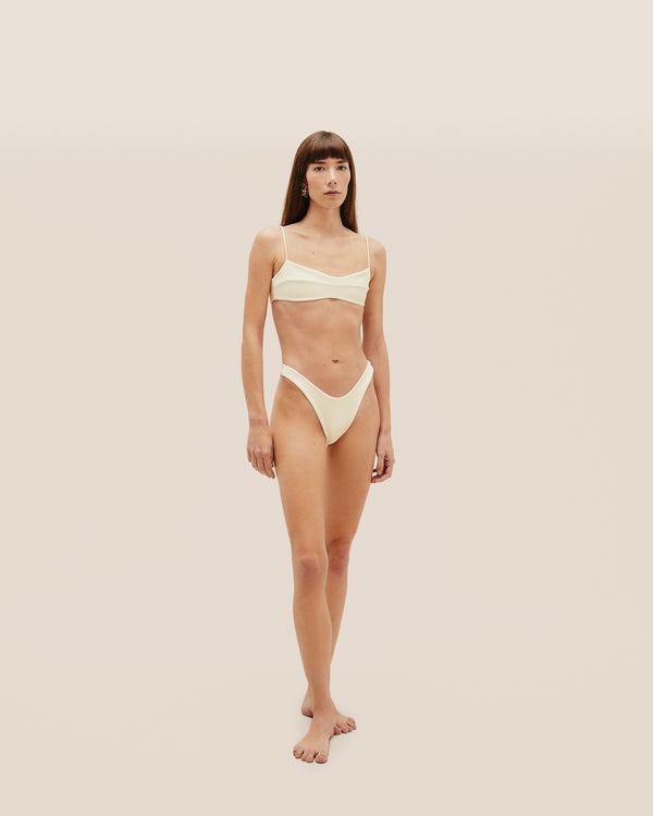 RIBBED LEILA BOTTOM WHITE CLAY