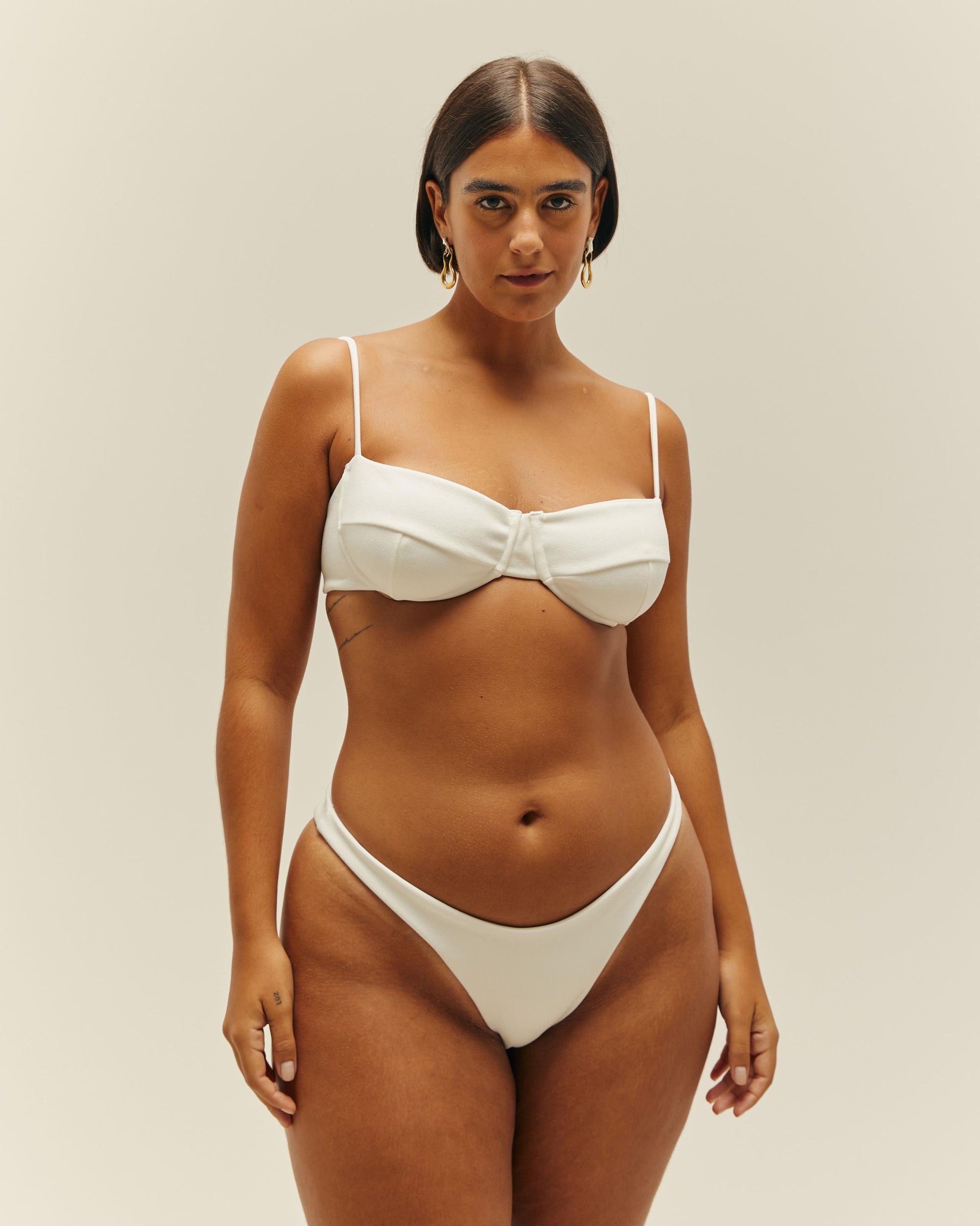 CREPE LEILA BOTTOM OFF-WHITE