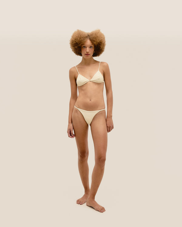 RIBBED LARI BOTTOM WHITE CLAY