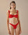 RIBBED LEILA BOTTOMS IN RED