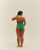 PIPPING HOTPANTS DIGITAL GREEN