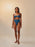 HOTPANTS A COSTINE CON TAGLIO ALTO BLU INTENSO