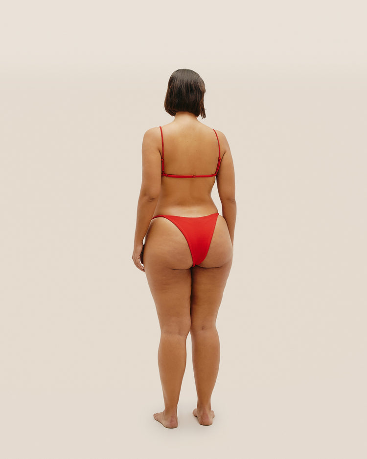 RIBBED LARI BOTTOMS IN RED SHIFT