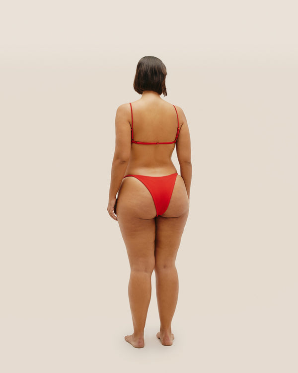 RIBBED LARI BOTTOMS IN RED SHIFT