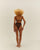 Brauna Brown Ribbed Classic Hotpants