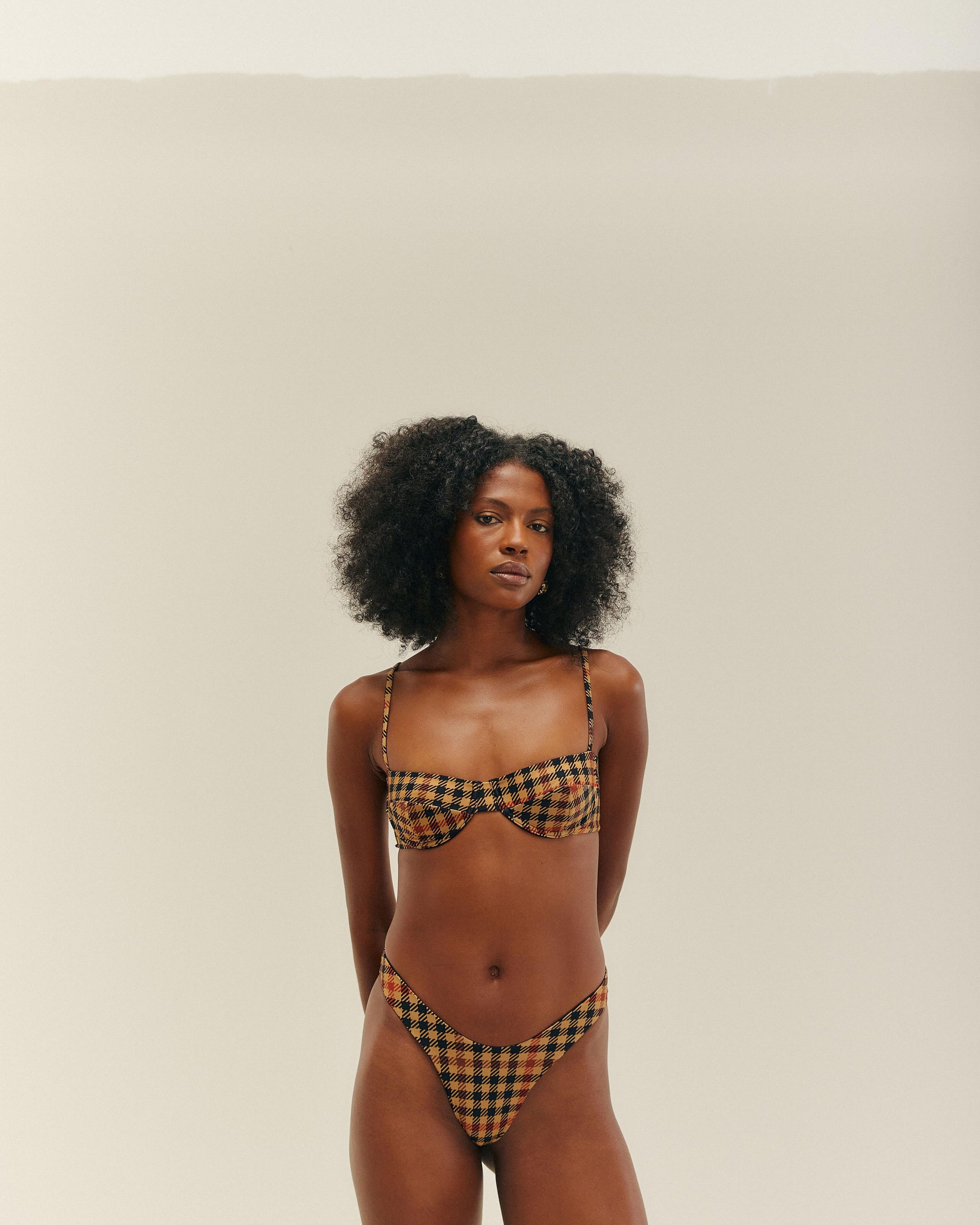 LEILA BOTTOM LOOM ESTAMPADO DE AJEDREZ