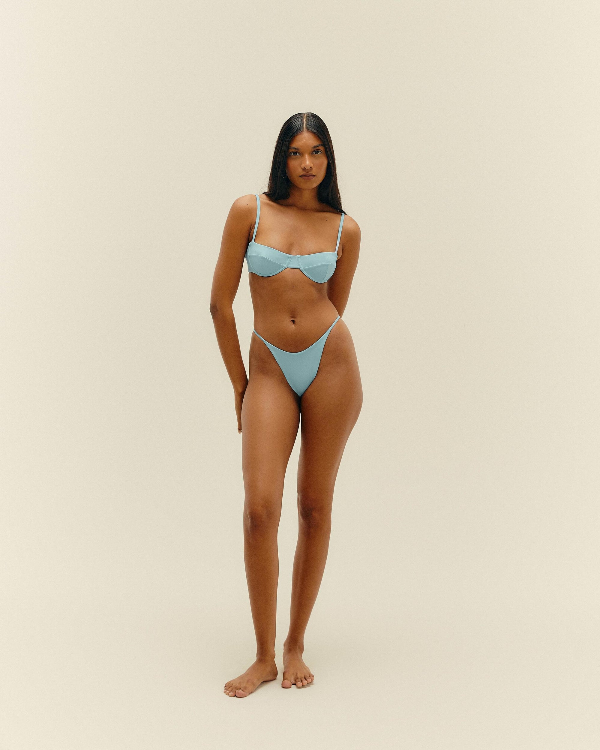 CLARA BOTTOM AZZURRO