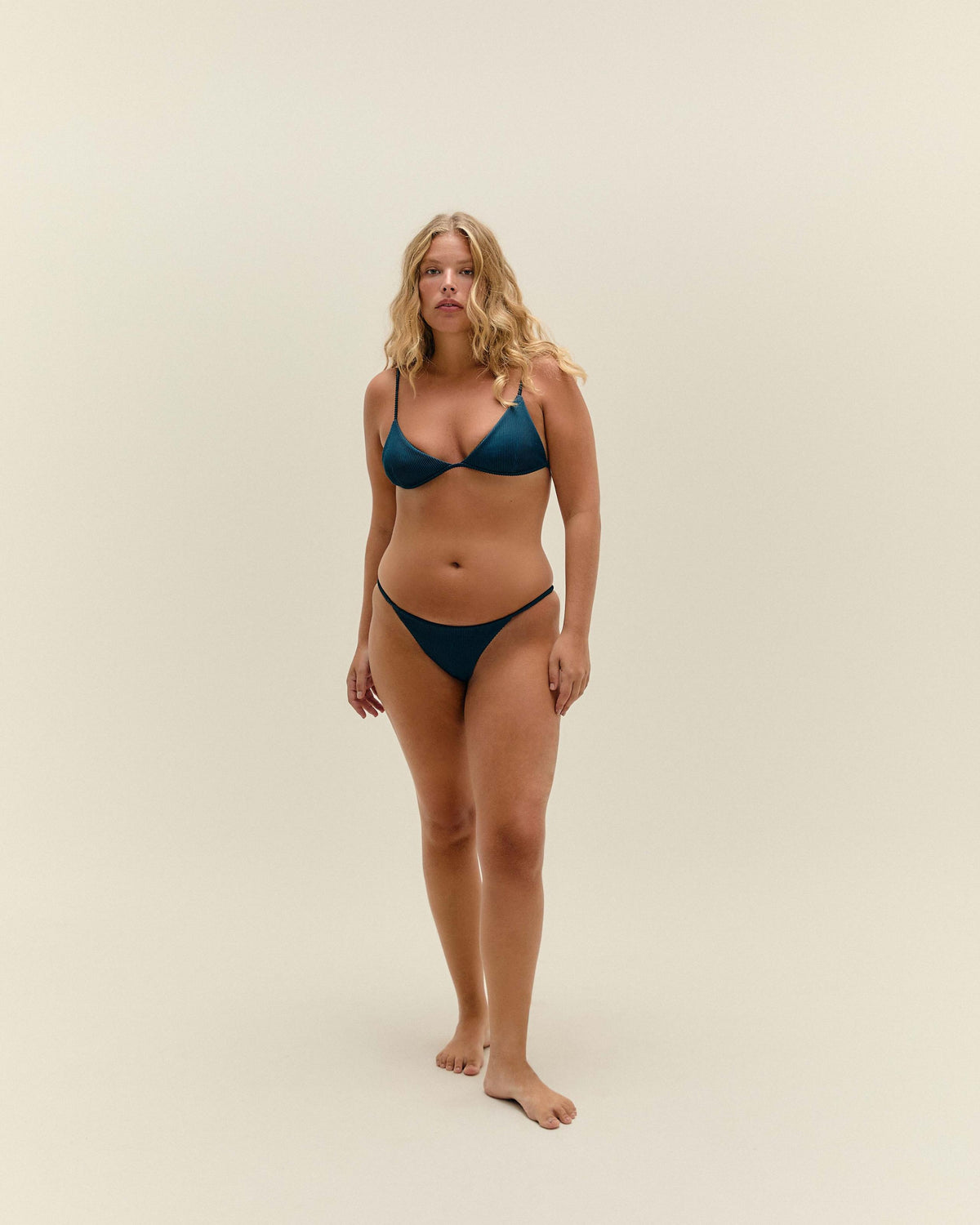 RIBBED LARI BOTTOMS IN DEEP BLUE