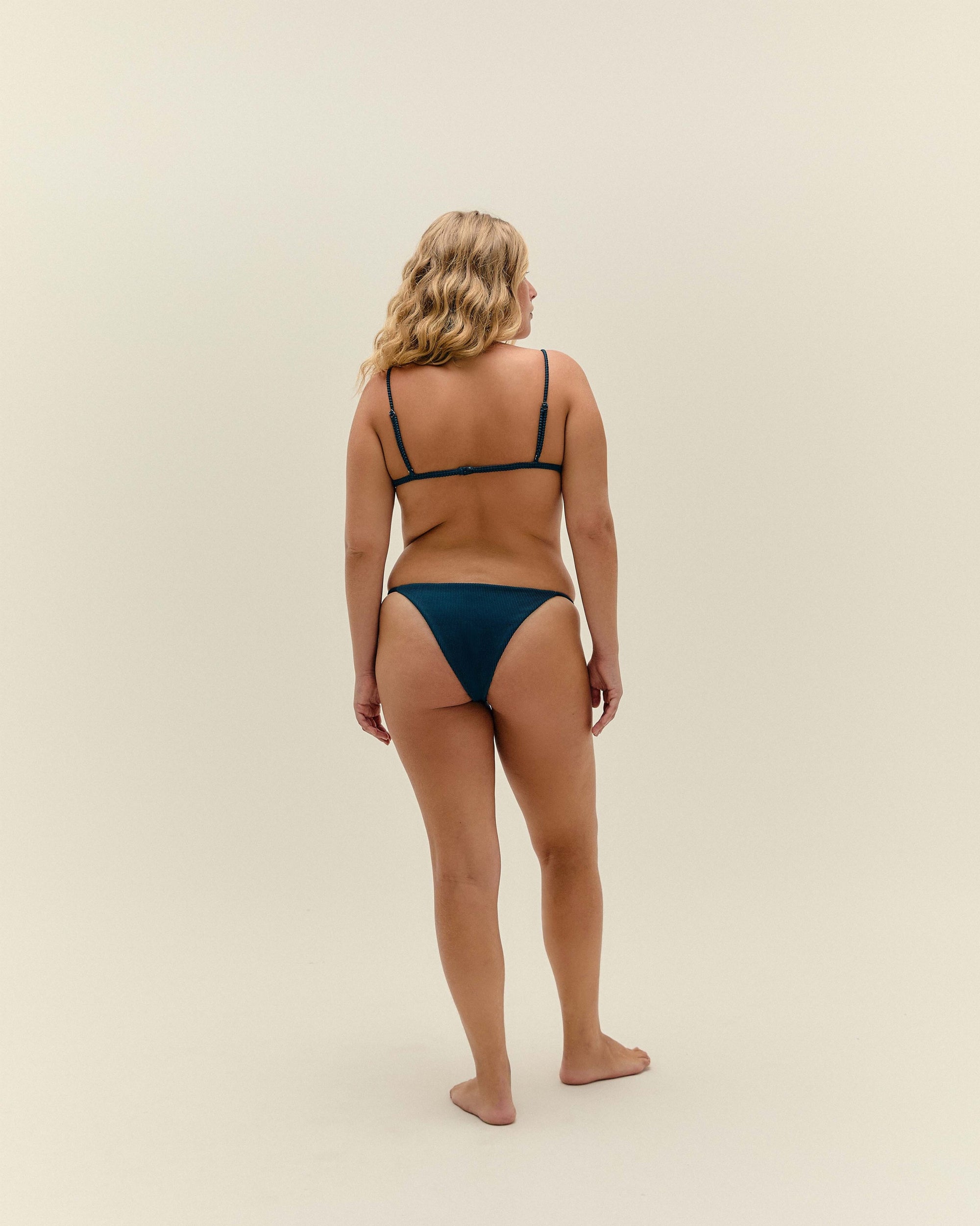 RIBBED LARI BOTTOMS IN DEEP BLUE