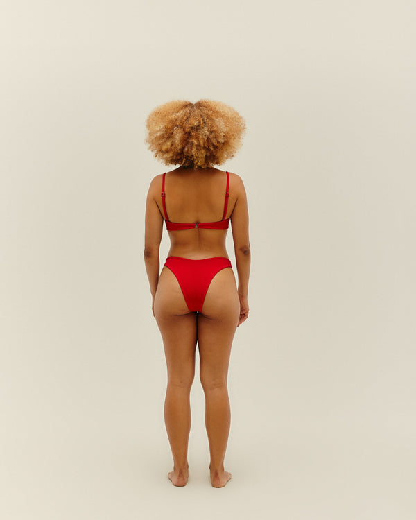 LEILA BOTTOM RED CREPE