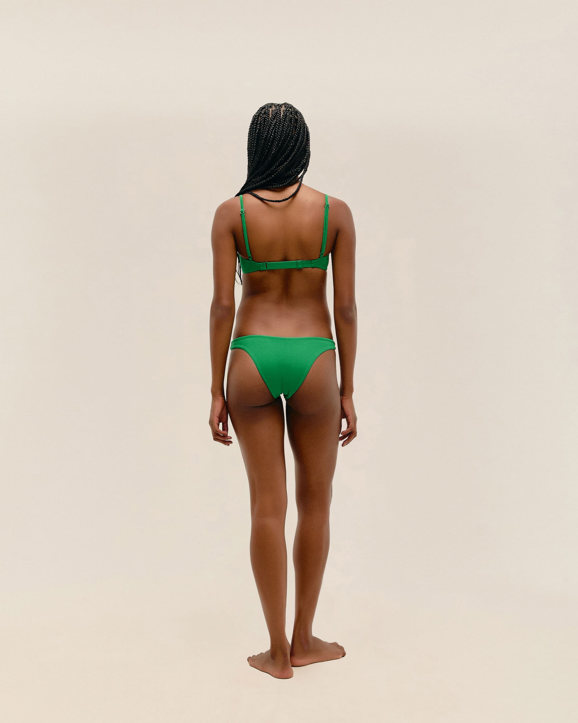 THIN BASIC BOTTOMS IN VINTAGE GREEN