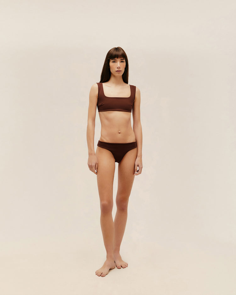 CREPE BASIC BOTTOM COHIBA BROWN