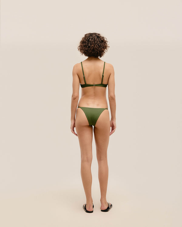 RIBBED LARI BOTTOM OLIVE GREEN