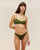 RIBBED LEIA BOTTOMS IN OLIVE GREEN