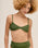 SHORTS CLÁSICOS CON RIBETE VERDE OLIVA