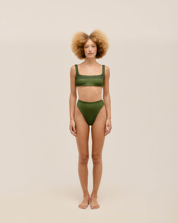 RIBBED MAH HOTPANTS OLIVE GREEN