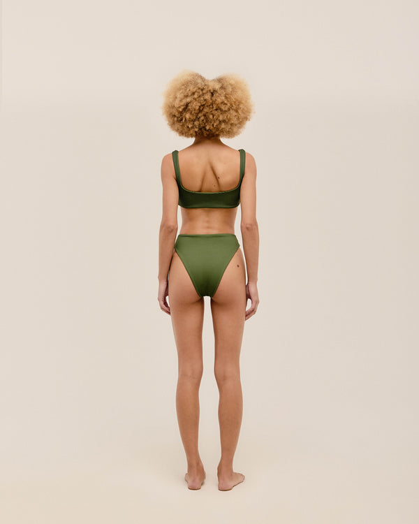 RIBBED MAH HOTPANTS OLIVE GREEN