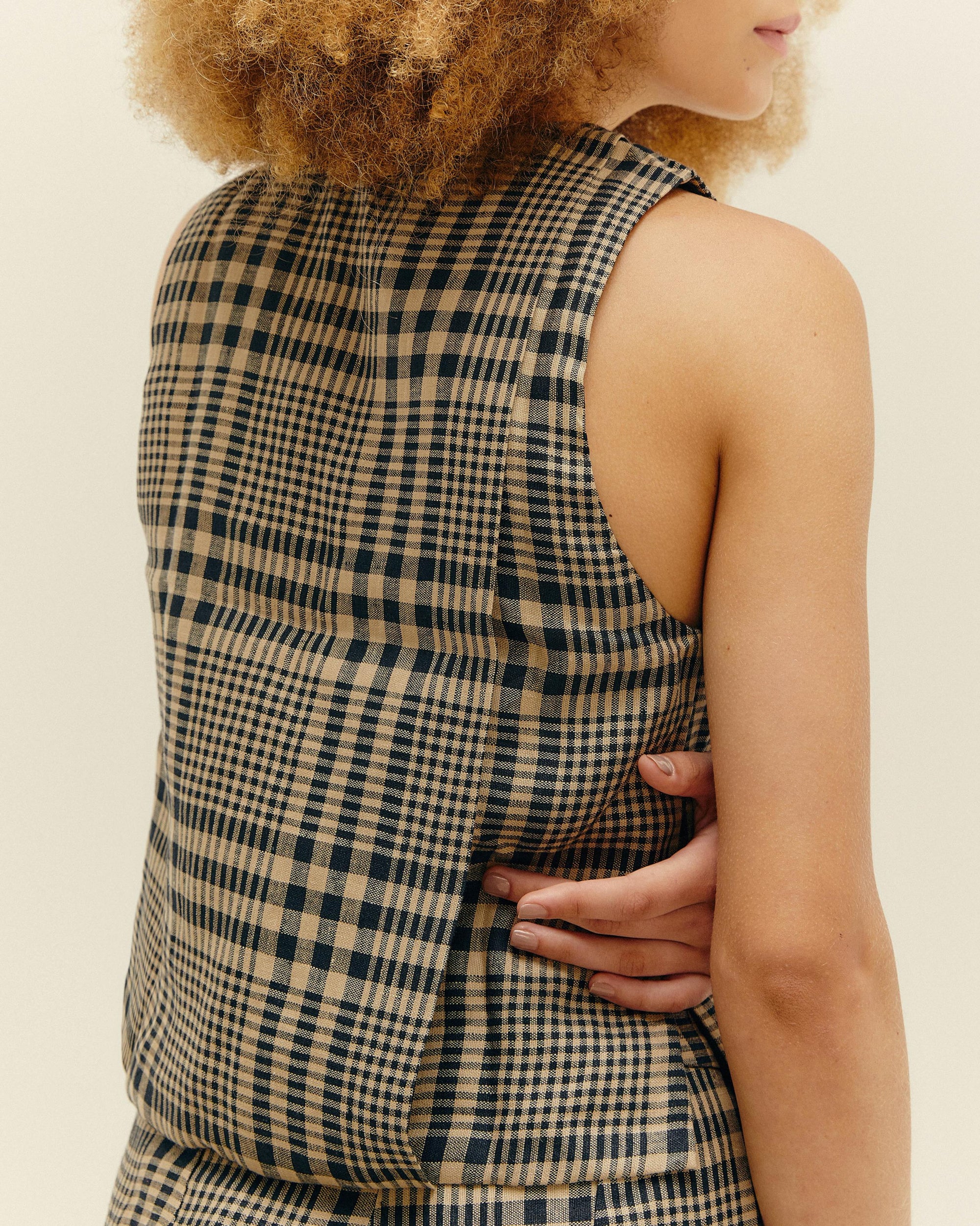 FERNANDA PRINTED LINEN VEST