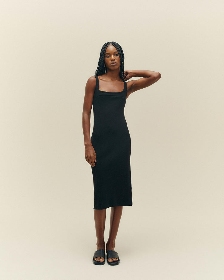 GABI KNIT DRESS - BLACK