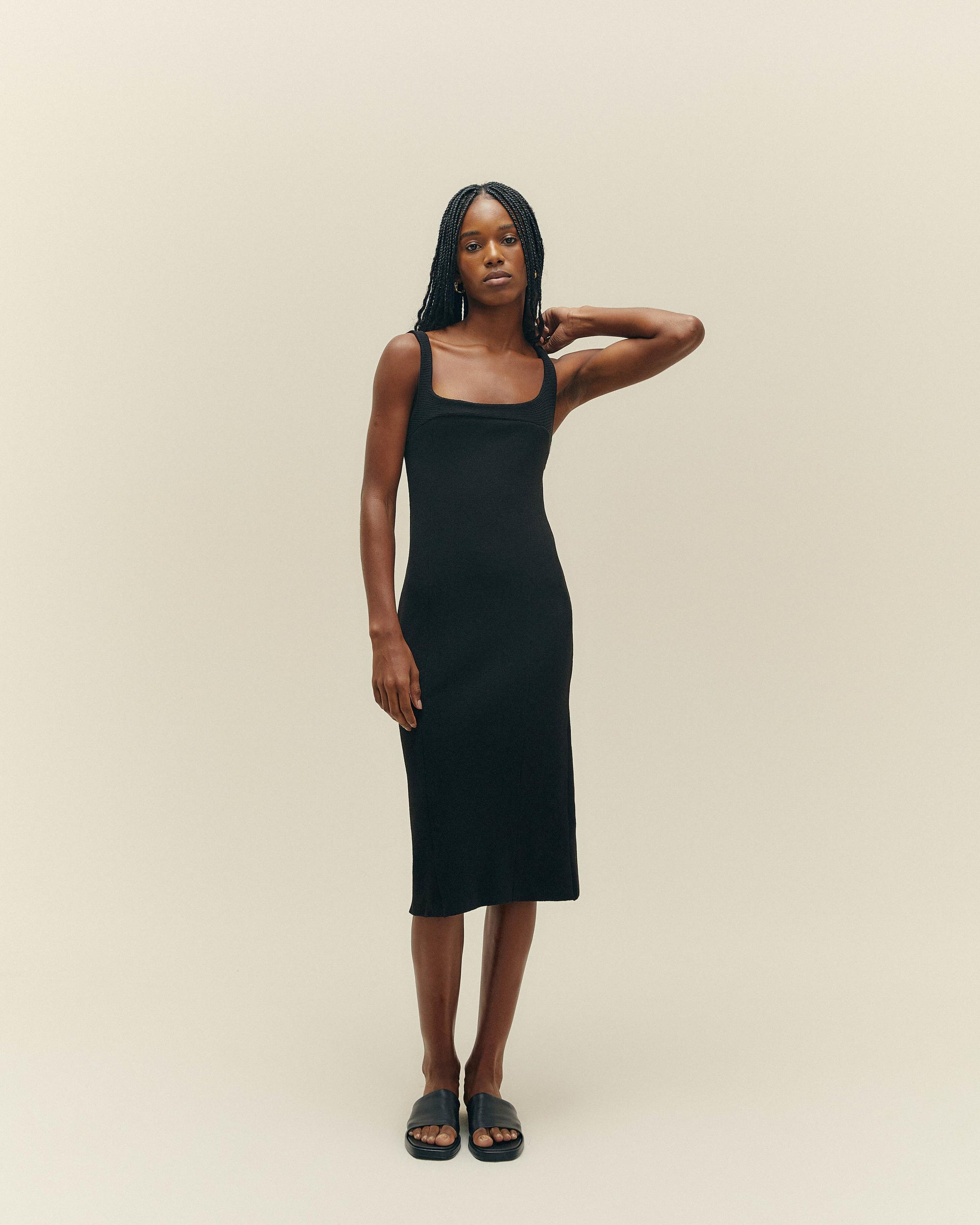 GABI KNIT DRESS - BLACK