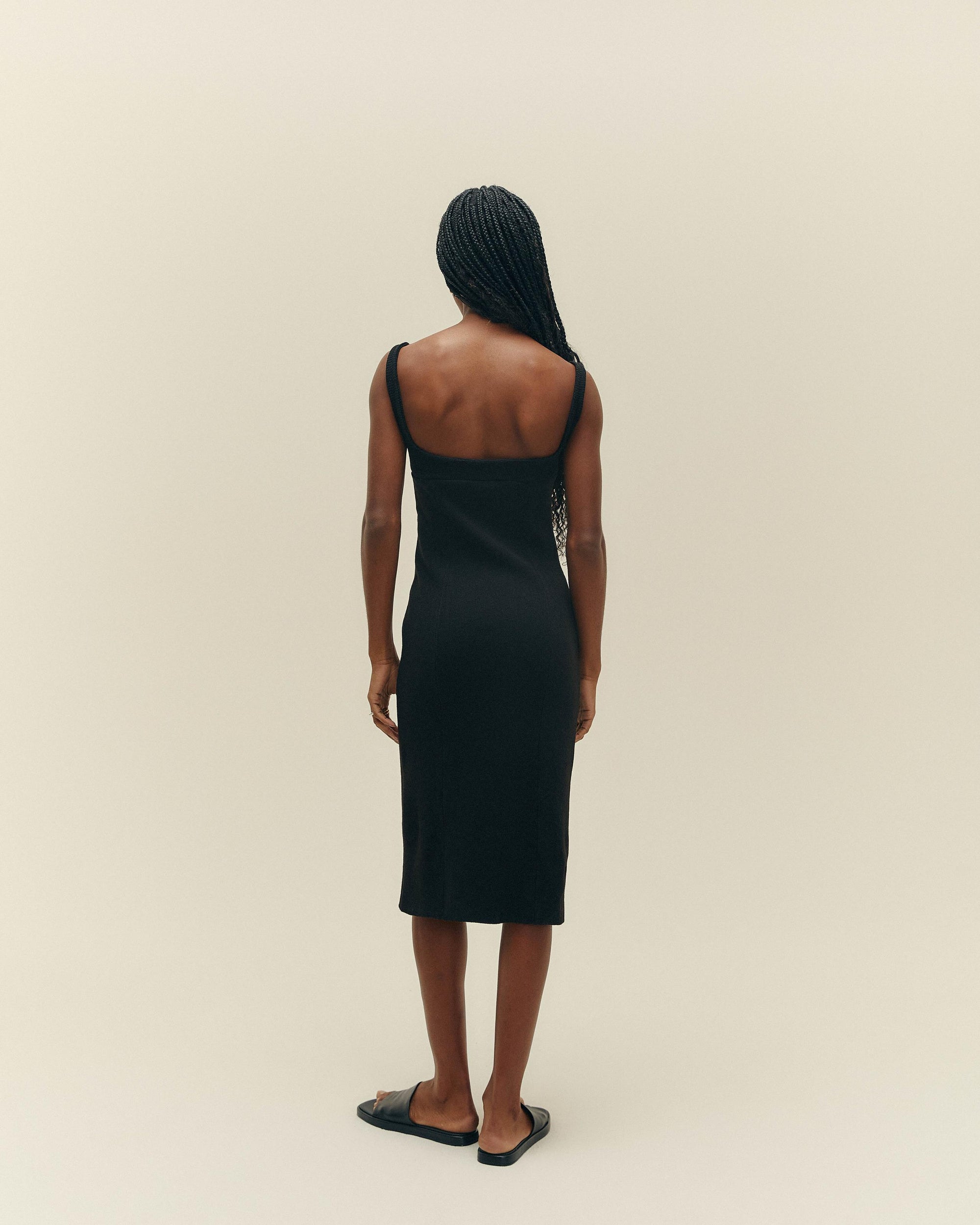 GABI KNIT DRESS - BLACK
