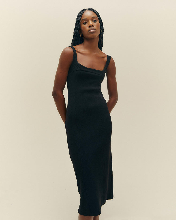GABI KNIT DRESS - BLACK