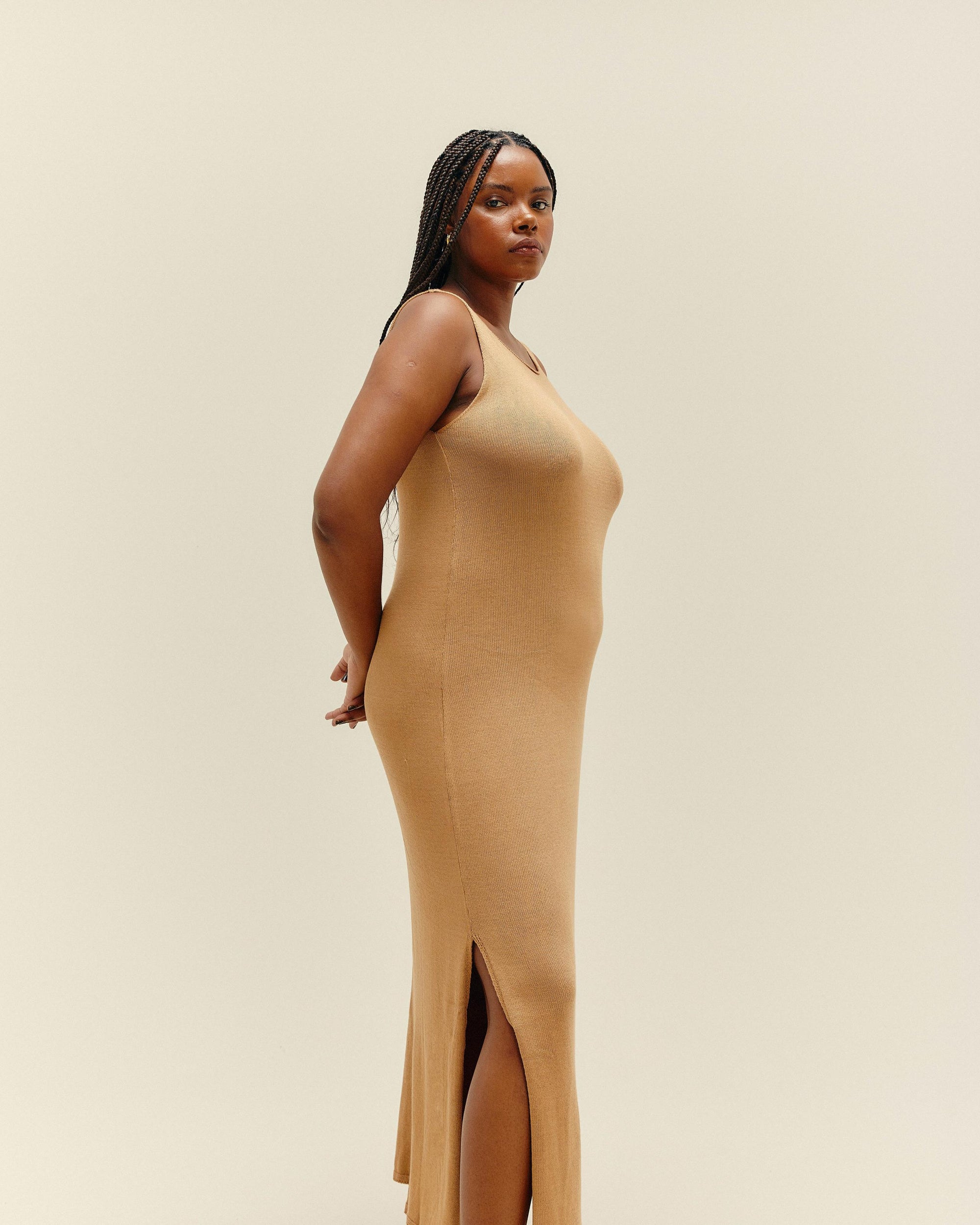 KNIT BETA DRESS CUBAN SAND