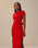 KNIT ROGE DRESS RED