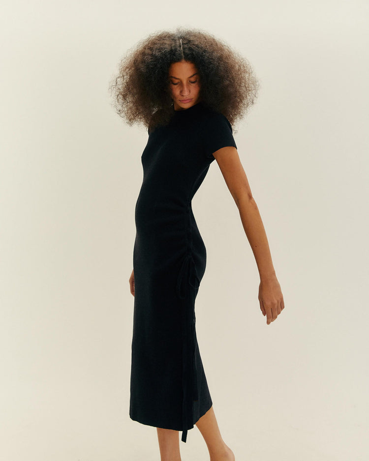 KNIT ROGE DRESS BLACK