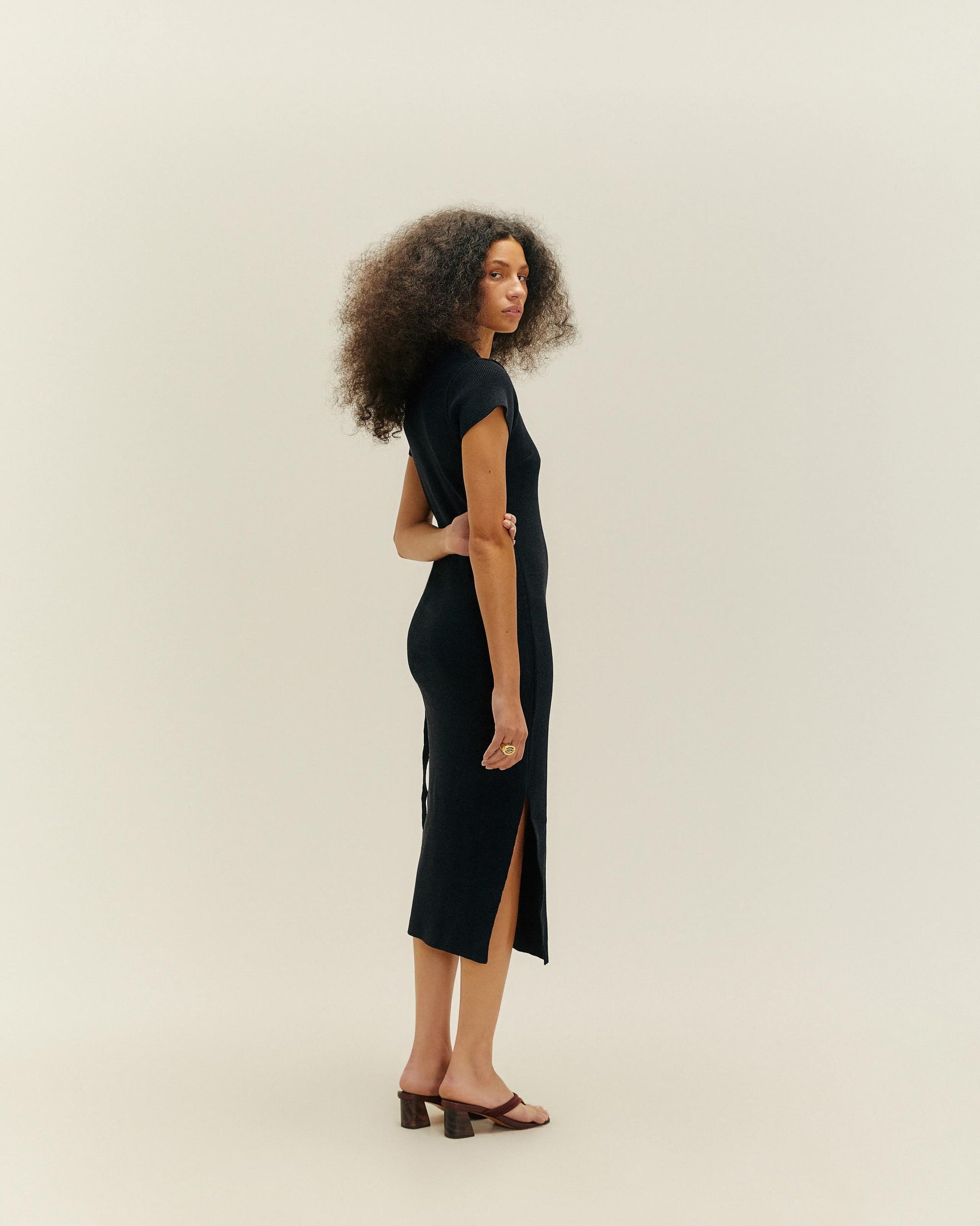 KNIT ROGE DRESS BLACK