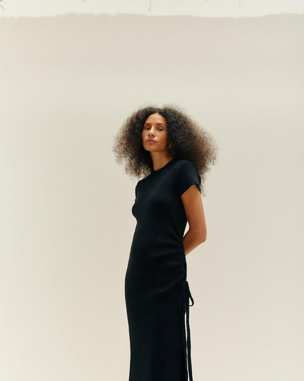 KNIT ROGE DRESS BLACK