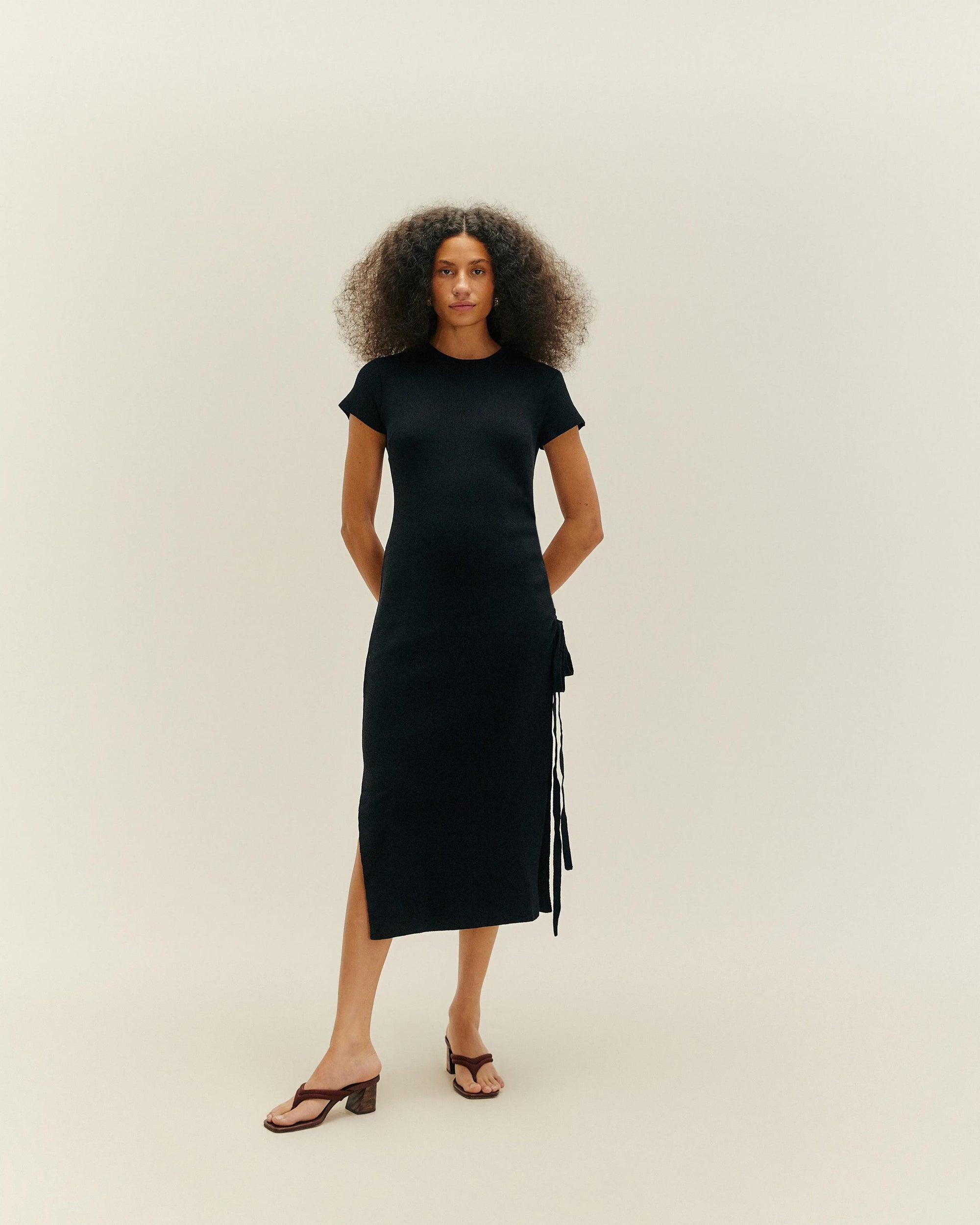 KNIT ROGE DRESS BLACK