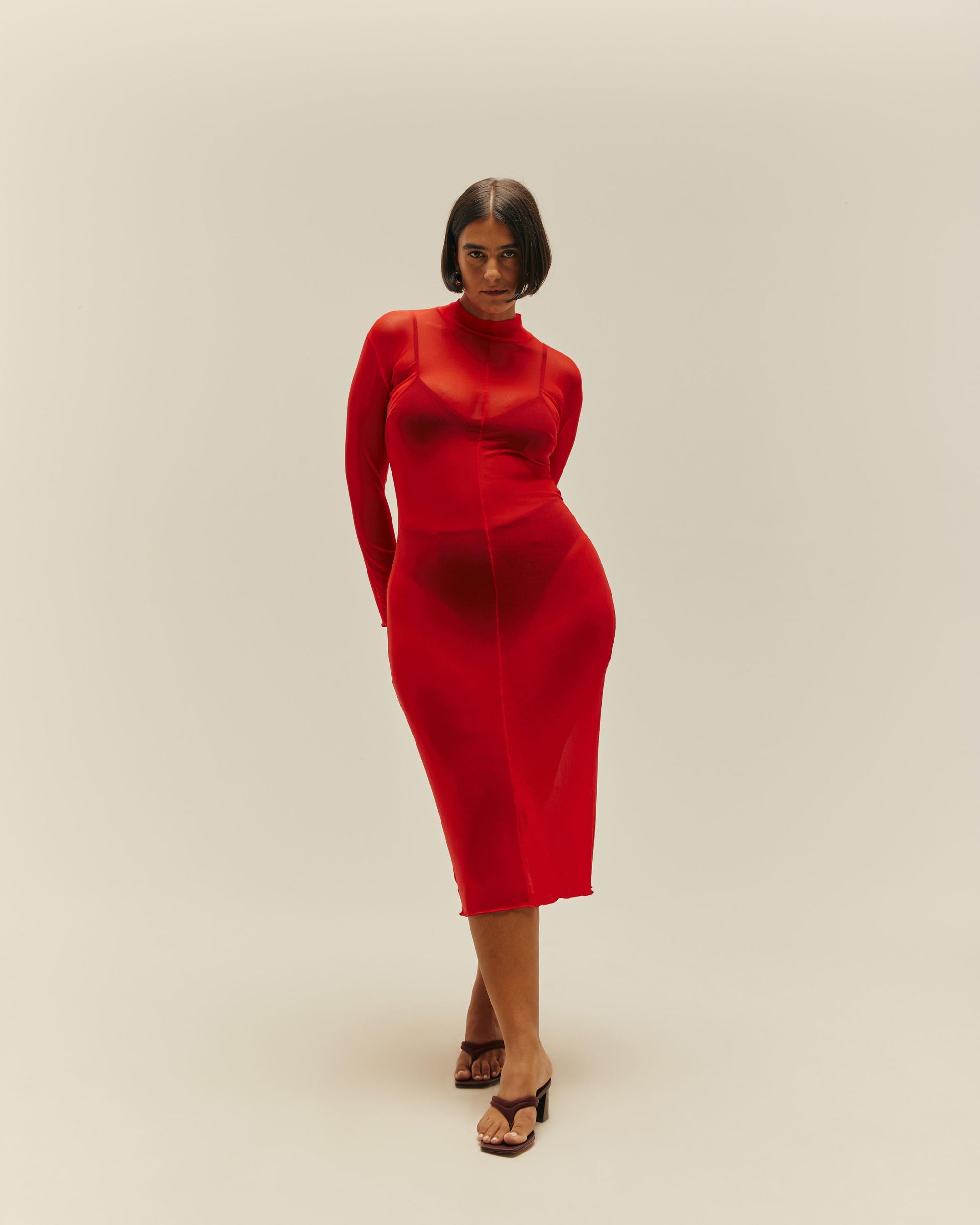 MILENA DRESS RED SHIFT