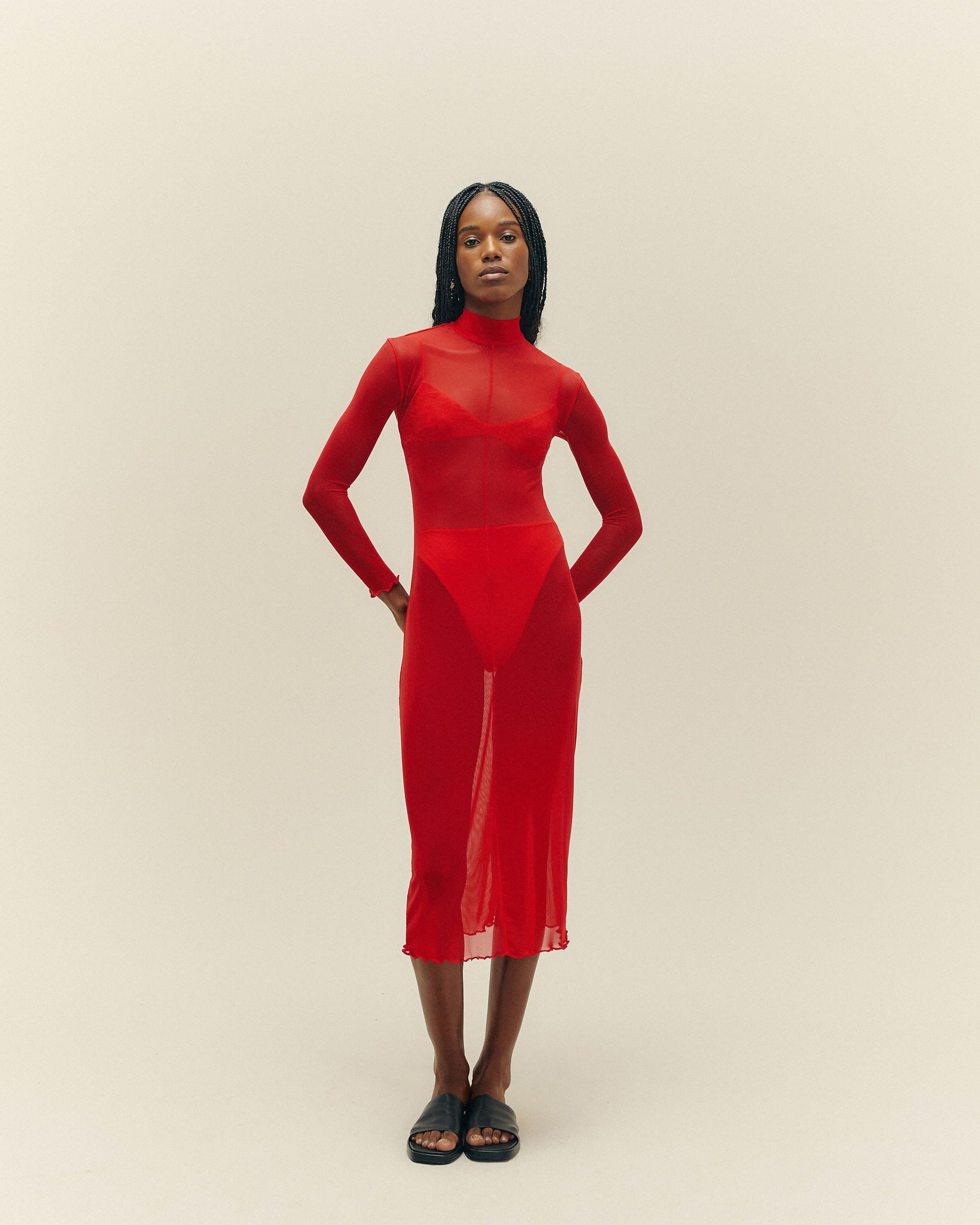 MILENA DRESS RED SHIFT