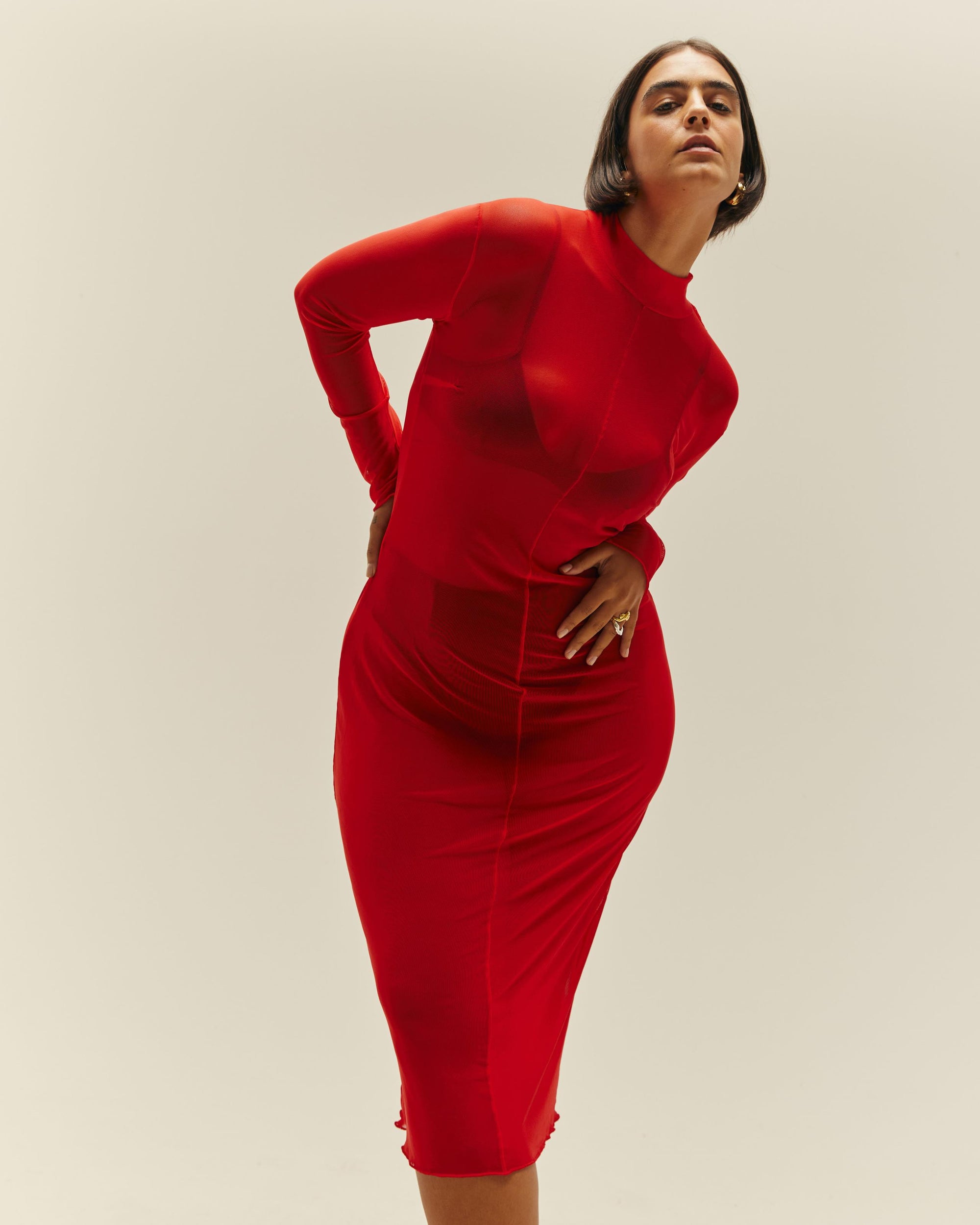 MILENA DRESS RED SHIFT