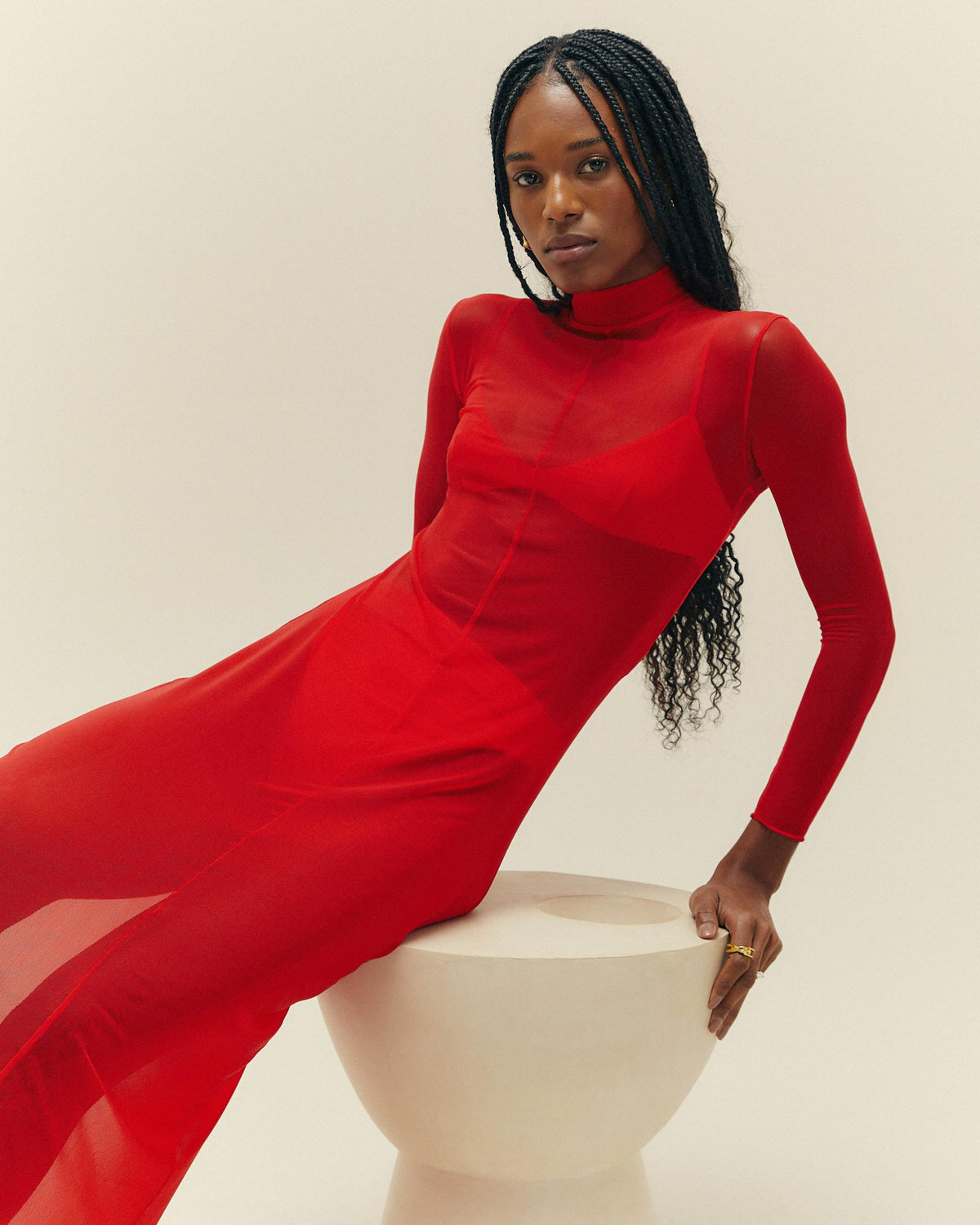 MILENA DRESS RED SHIFT