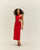 MAITE KNIT RED SHIFT DRESS